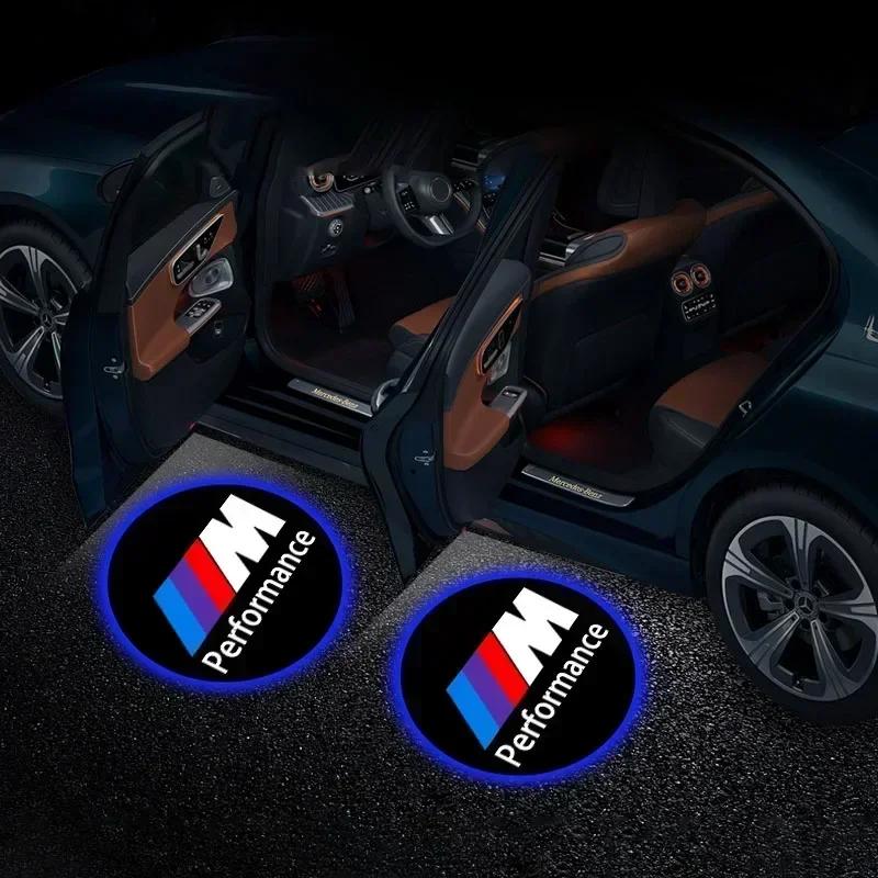 E60 For BMW MINI 2pcs Welcome Light Car Door Projector Lamps Accessories For MINI Cooper One S Clubman R50 R53 R56 R60 F55 F56