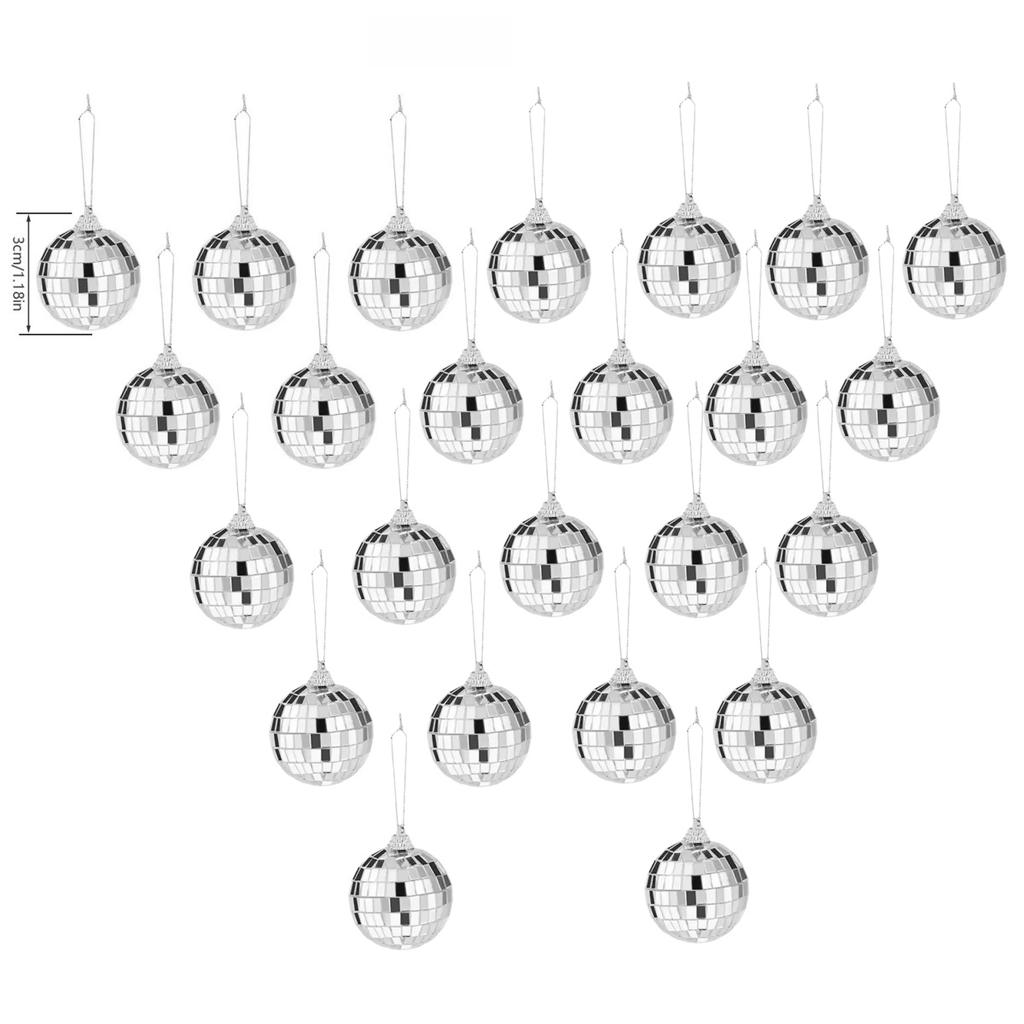 3-24Pcs Mirror Disco Ball Christmas Ball Ornament Set Xmas Tree Hanging Pendant Merry Christmas Decoration for Home New Year Gif