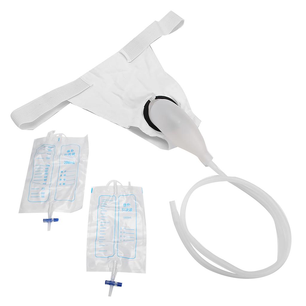 Male Urine Collection Bag Reusable Silicone Urinal for Men Elderly Bedridden Patients