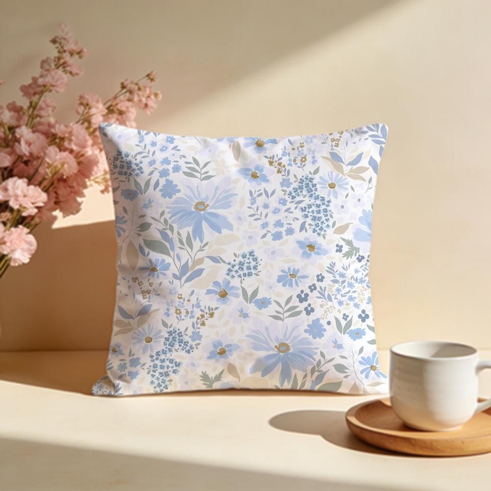 Delicate Art Petal Illustration Cushion Cover Soft Pillow Cases for Home Bedroom Living Room Sofa