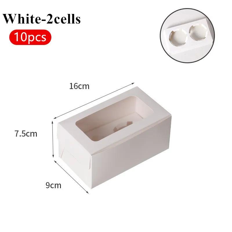 

10 шт./компл. портативная прозрачная коробка для кексов, торта, печенья, упаковка для печенья, коробки для упаковки кондитерских изделий, контейнер для десертов, подарочная коробка