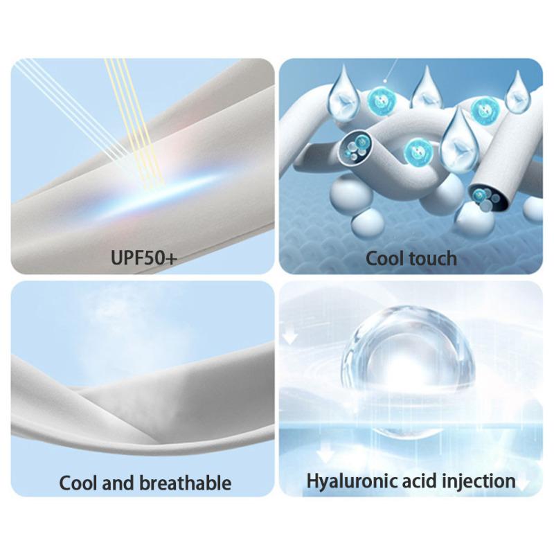 Damen Eis Seide Sonnenschutz Armstulpen Outdoor Atmungsaktiv UV-Schutz Klapphandschuhe Überzug