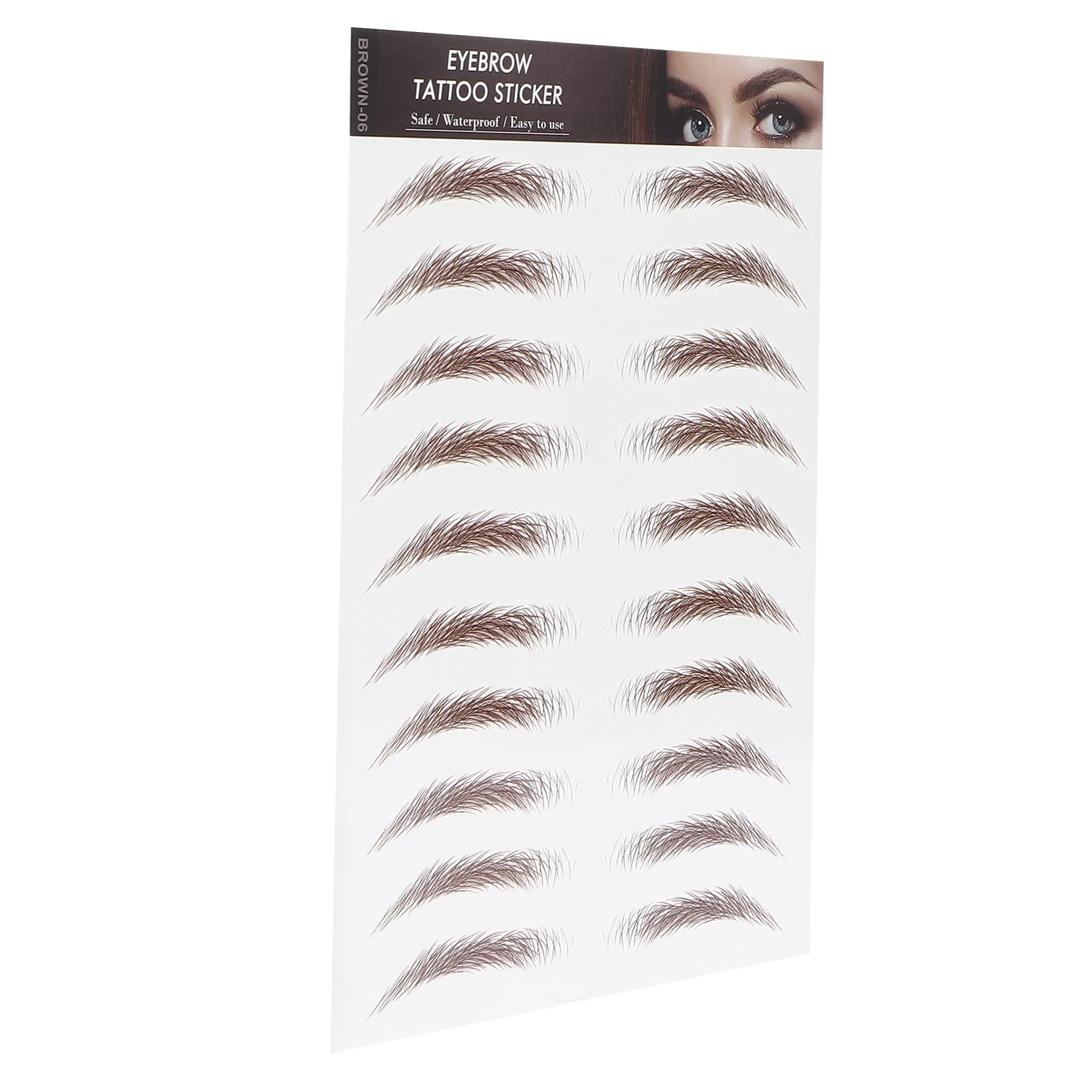 Professional Waterproof Eyebrow Tattoo Sticker Eyebrow Transfer Sticker for WomenBROWN 06 BROWN-06