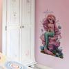 Cartoon Mermaid Wall Stickers for Girls Rooms Bedroom Decals DIY Home Decoration