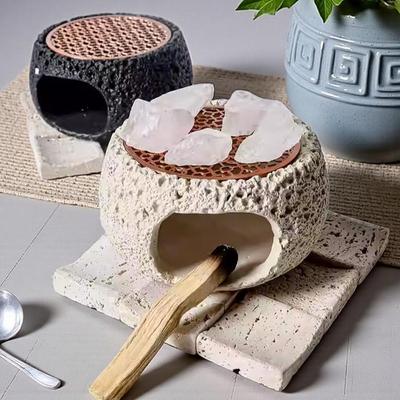Handmade Cement Incense Burner, Palo Santo Holder, Wabi Sabi Altar Decor