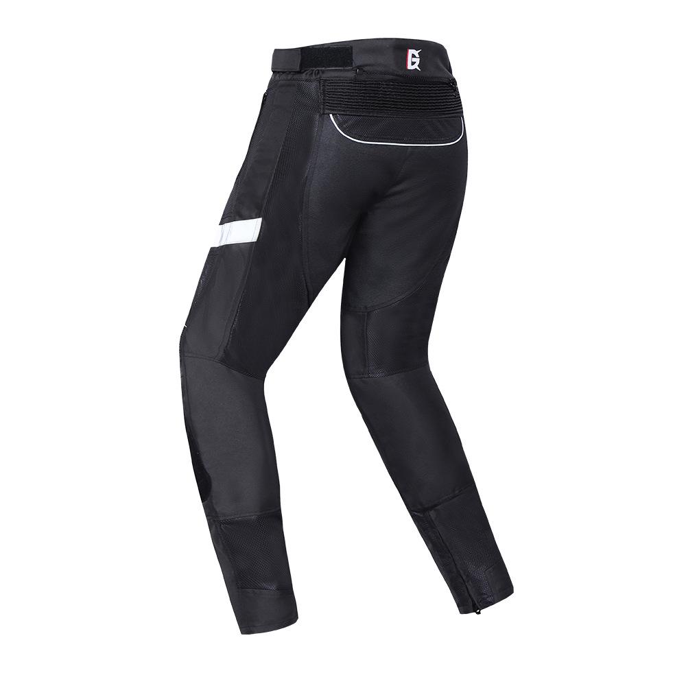 Sommar-nätmotorcykelracingbyxor för män med skyddsutrustning, andningsbara och fallsäkra