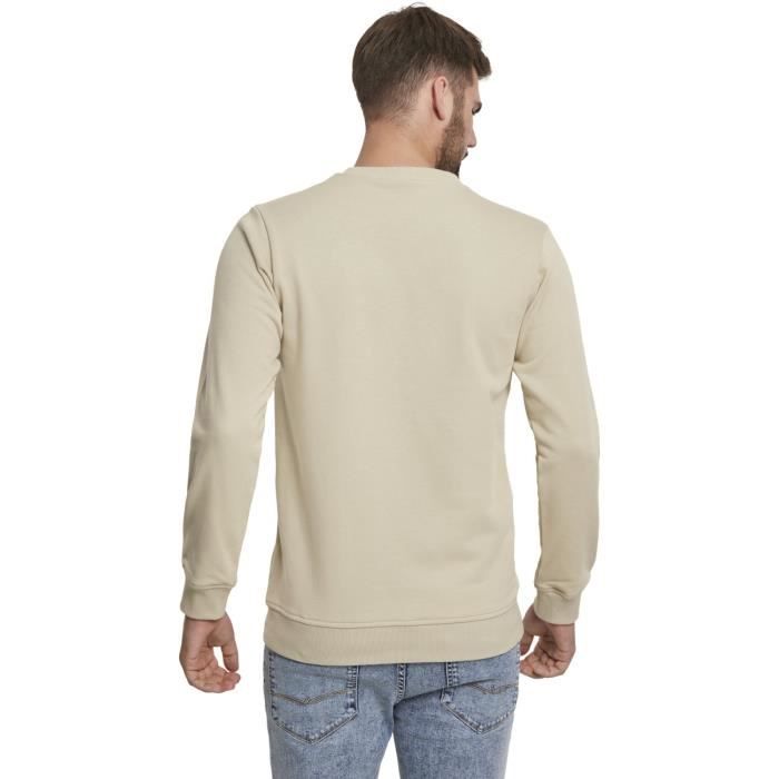 Pull Col Classique URBAN CLASSICS BASIC TERRY Pour Homme - Beige - Matériau Anti-transpiration Doux