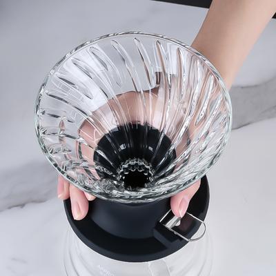 Brand New And High Quality Adjustable Coffee Dripper Coffee Filter Glass With Funnel Coffee Filter Tray