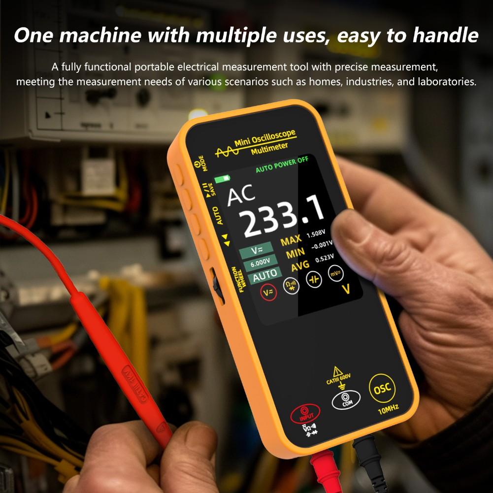 Digital Multimeter Graphical Oscilloscope with 33 Inch Color Display and 10MHZ Frequency Testing for Electrical Measurements