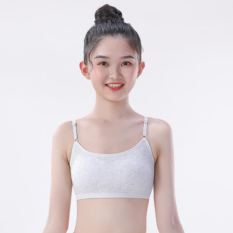 

Подростковый регулируемый хлопковый бюстгальтер-бандо для учениц средней и старшей школы, возраст 12-18 лет One Size (50-110 lbs)