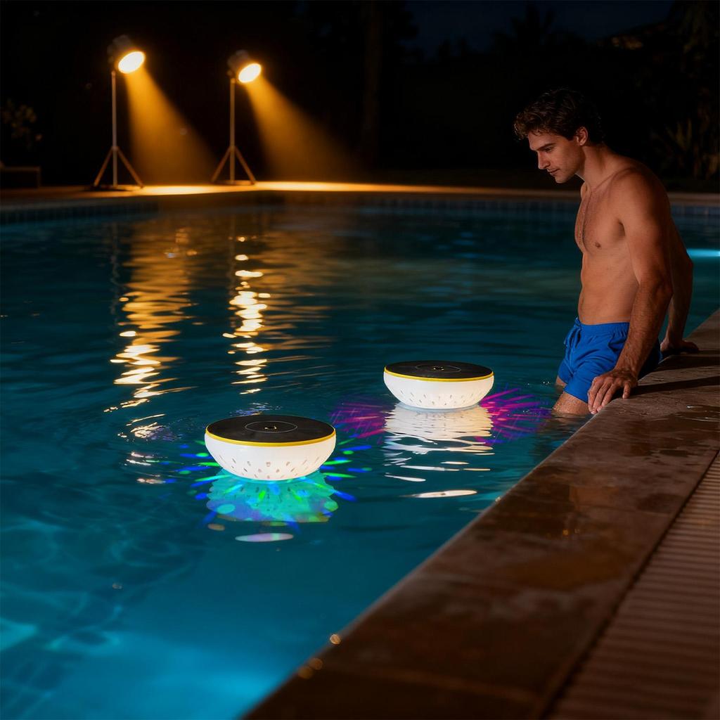 Solar Pool Lights Pool Floating Color Changing Lights Waterproof Solar Pond Lamp For Outdoor Party Pond Beach Backyard Garden
