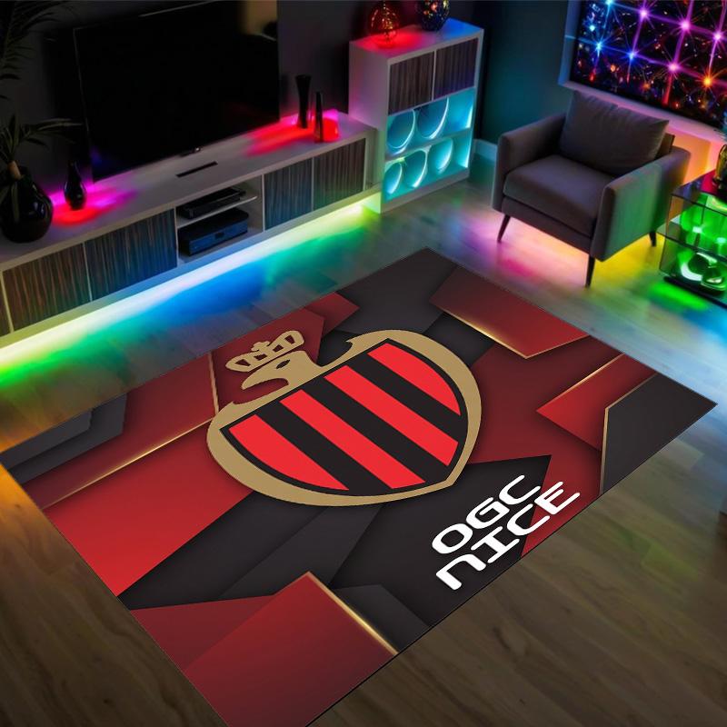OGC Nice FC Design Crystal Velvet Carpet Cozy Non?Slip Printed Rug For Bedroom Living Room Entrance