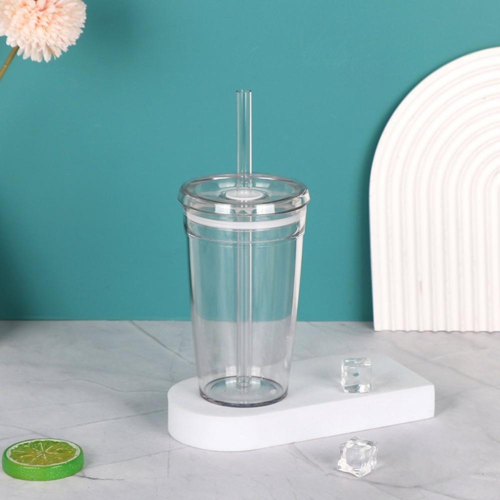 Transparent Cold Drinking Cup 450ml Car Tumbler Cup New Coffee Cup