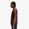 Fred Perry [Sport] Contrast Tape Ringer T-Shirt - Oxblood/Champagne Afpm2614613-69A