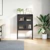Tall Black Chest of Drawers 68X39X107 Cm Steel