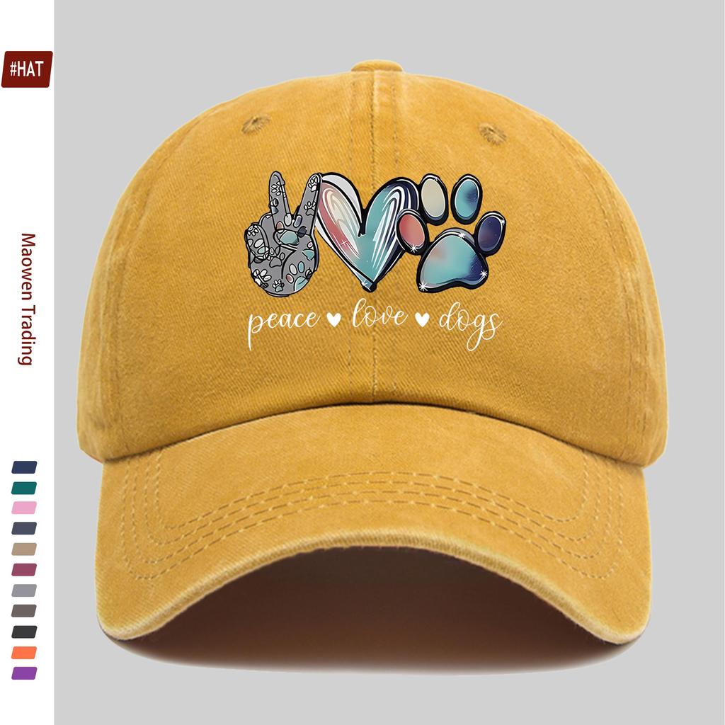 Pc Leopard Print Paw Print Heart Pattern Baseball Cap Truck Driver Papa Hat Comfortable Lightweight Headwear Adjustable Stra