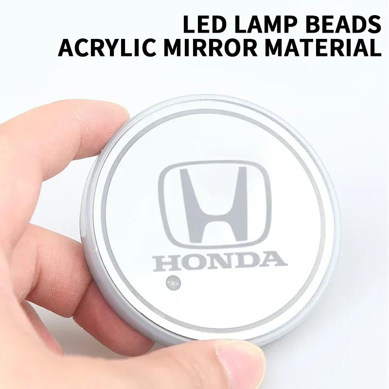 1/2pcs Car Luminous Water Cup Pad LED Atmosphere Light For Honda Civic Fit Accord City Vezel CR-V S660 Odyssey HR-V Insight aii256