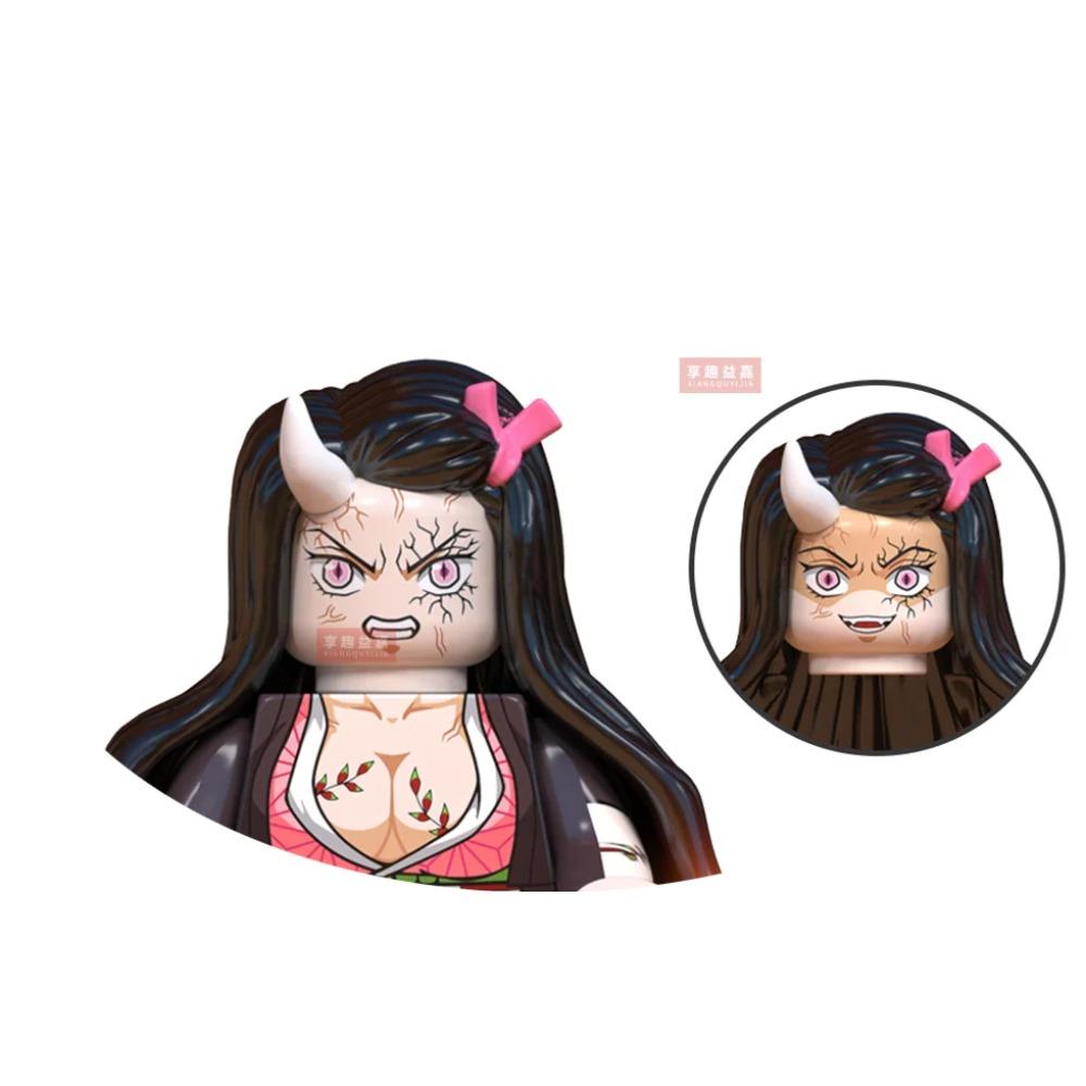 WM Blocks 6116 6137 6138 Demon Slayer Tanjirou Nezuko Inosuke Zenitsu Giyuu Rengoku Uzui Tengen Anime Bricks Building Blocks