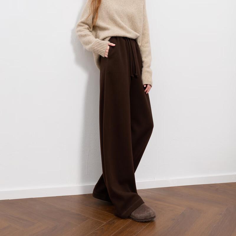 SANCITY 2025 Winter Loose High-Waist Wide-Leg Casual Pants