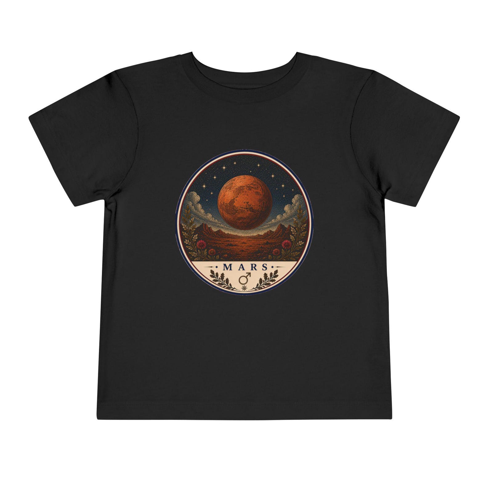 Vintage Mars Planet Illustration Unisex Tee | Space Kids Shirt 120