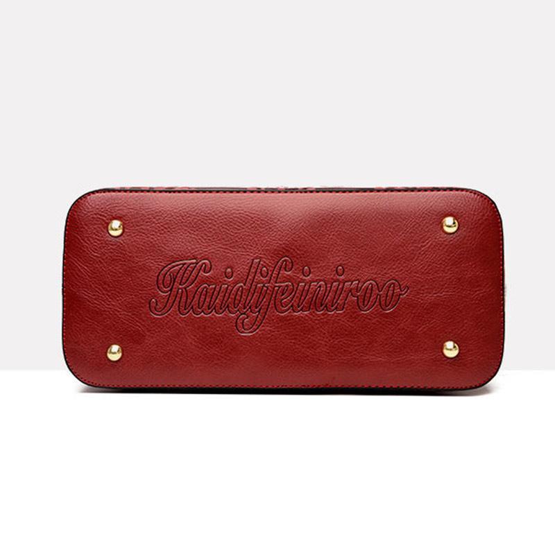 Elegante Damenhandtasche Schulter-Messenger-Tasche Mode Große Kapazität Handheld Kunstleder Einkaufstasche