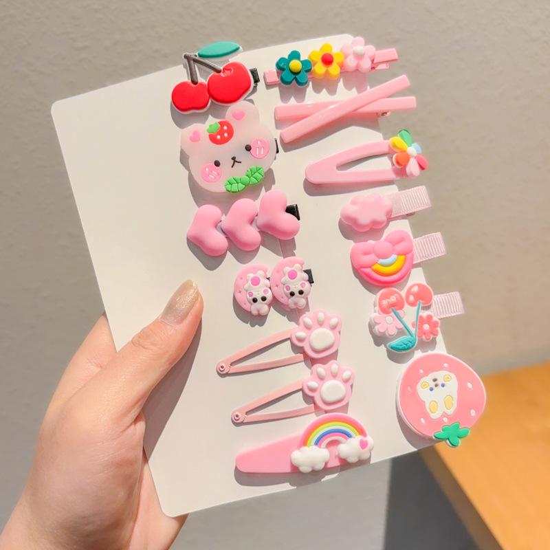 

2024 Красочные заколки-уточки для девочек - Милые заколки для боковых прядей и непослушных волос, Детские головные уборы