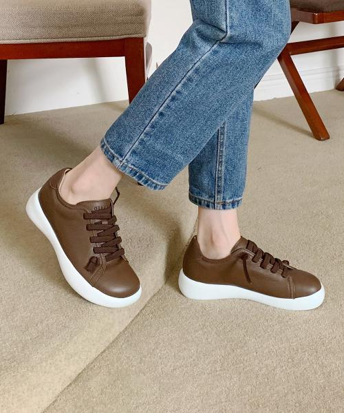 [Gisse] Natural Leather Sneakers [GIS-43243]