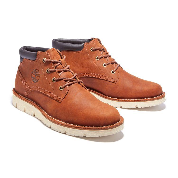 Timberland Chukka Top Grain Leather Durable Shock Absorbing Comfortable Ankle Outdoor Boots Men boots Rust A44QS