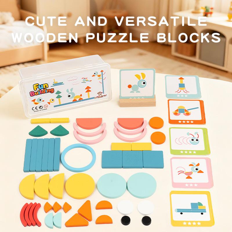 Children s Jigsaw Puzzle Geometric Shape Puzzle Enlightenment Building Blocks Kindergarten Puzzle Early Education Shape Toys