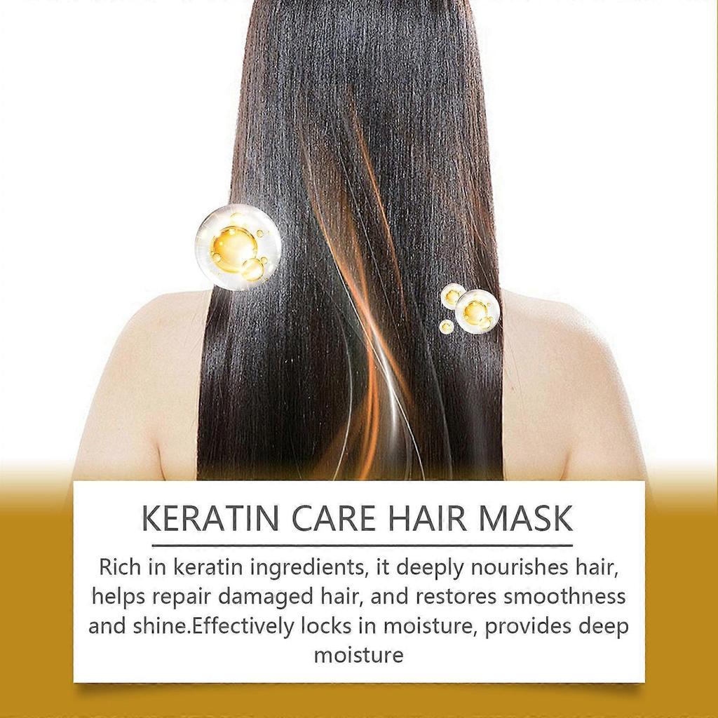 Hoegoa Keratin Hair Care Mask Repair Hair Tail Fork Dry And Dry Manic Soft Glossy Keratin Hair Care Mask