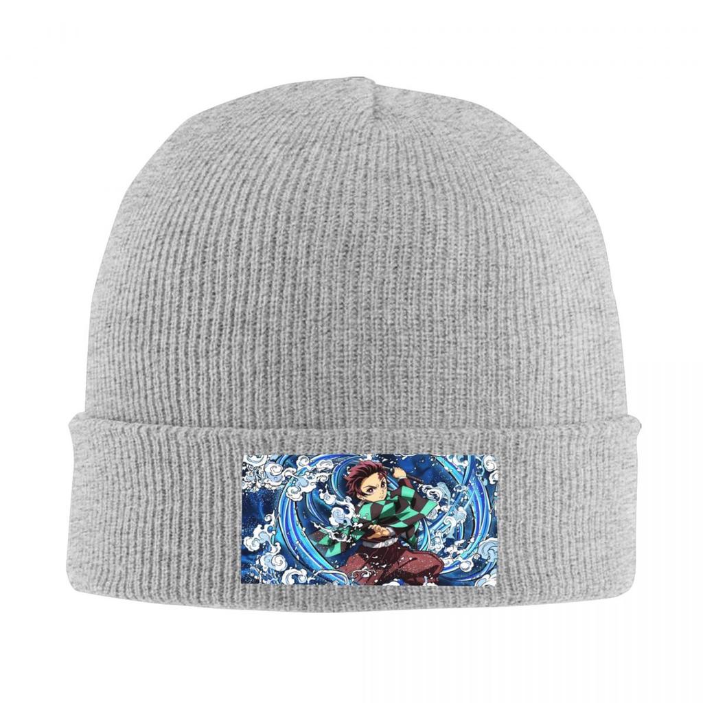 Demon Slayer Kimetsu No Yaiba Skullies Beanies Caps Unisex Winter Warm Knit Hat Adult Anime Unisexga Bonnet Hats Outdoor Ski Cap