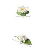 1 Pcs Hand Pinched Ceramic Flower Ornament White Lotus Lily Zen Incense Holder Incense Stick Creative Tea Pets Home Decoration
