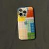 Colorful Splicing Plaid for IPhone16/15pro High Transparency 14 Mobile Phone Soft Shell 12 for Apple 13 Cartoon Set