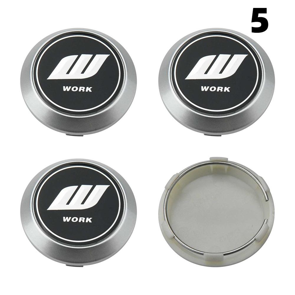 4 STuks Nieuwe 64MM Buiten Diameter / 60MM Binnen Diameter Dop Voor Velgen WORK EMOTION EQUIP MEISTER VS Logo Wielnaafdop Sportauto Velgkap Naafdoppen