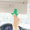 Cute Sunglasses Holder Car Eyeglass Holder Magnetic Leather Sunglasses Clip Ticket Card Clip Car Storage Easy Installation (D)