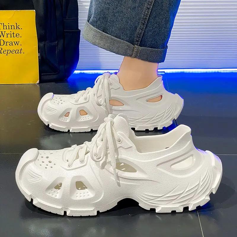 Fashion Slippers Male Shoe Open Hole Shoes Indoor Rubber Clearance Sale Wholesale 2025 Styles Eva Luxury Summer Non-slip H Men's Sandal