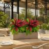 Faux Ferns for Wedding Backdrop UV-Resistant Artificial Fern And Red Dracaena Decorative Plants, Lifelike Full Lush Realistic Plastic Foliage