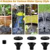 Floating Solar Powered Pump Multiple Nozzles Solar Water Fountain Bird Bath Fountain  Garden
