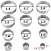 12-Piece 304 Stainless Steel Cookie Biscuit Cutter Set, Round Pastry Donut Doughnut Cutter Mold Rings Set Baking Tools