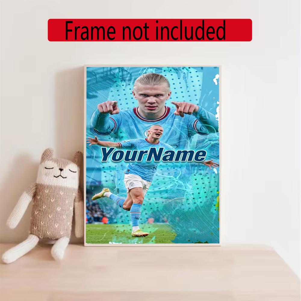 Haaland Customize Your Name Diamond Painting Round Diamond Diy Frameless Holiday Artwork Suitable For Home Office Wall Decoration