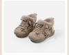 Infant Toddler Cotton Sports Shoes - Leopard Print, Velvet-Lined Casual Winter Footwear for Boys & Girls