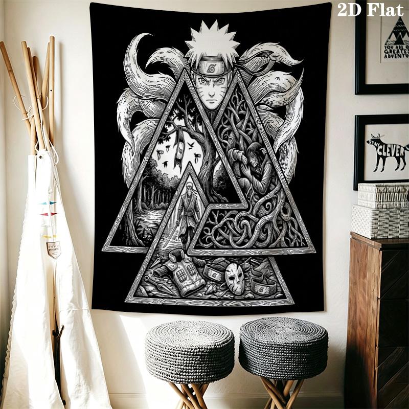 Naruto S Dynamic Pose Wall Tapestry Aesthetic Wall Hanging Printed Fabric Blanket Decorative Tapestries For Bedroom Living Room Home Decor