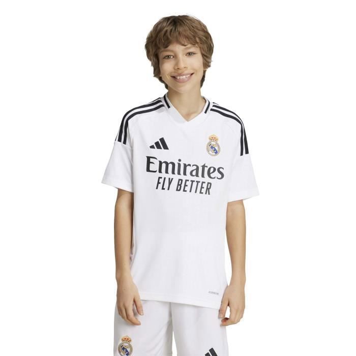 T-Shirt Enfant - Adidas - Sport Real H Jsy Y - Blanc - Manches Courtes - Multisport