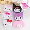 Sanrio Hello Kitty Makeup Mirror Storage Box My Melody Kuromi Desk Organizer With 4 Compartments Cute Table Room Decor Girl Gift
