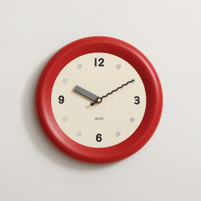 

Wall Clock Round Kitchen Japanese Aesthetic Wall Watch Bathroom