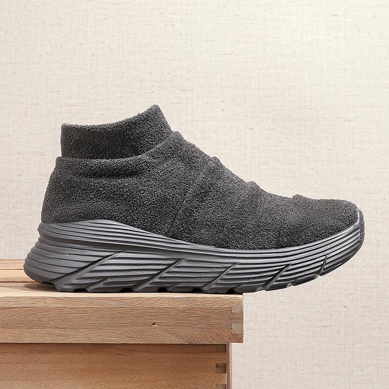 Cotton shoes new fly-woven socks shoes sports shoes large size couple shoes breathable and lightweight men's leisure