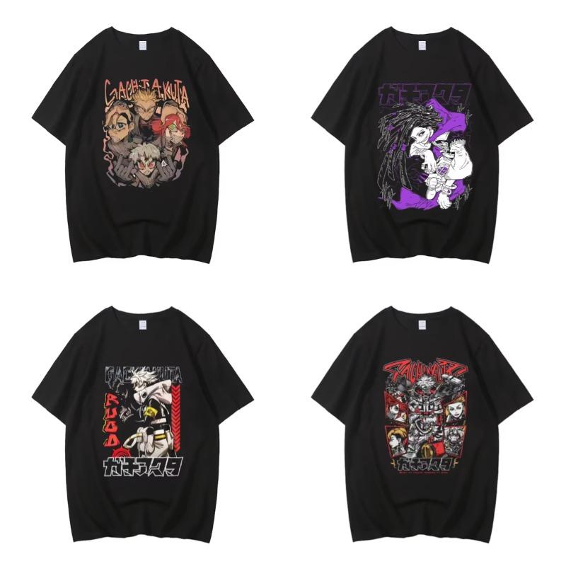 Kinder-T-Shirt mit japanischem Anime-Gachiakuta-Print, Y2K-Unisex- und Damenbekleidung, Harajuku-Stil, reine Baumwolle, Eltern-Kind-Top