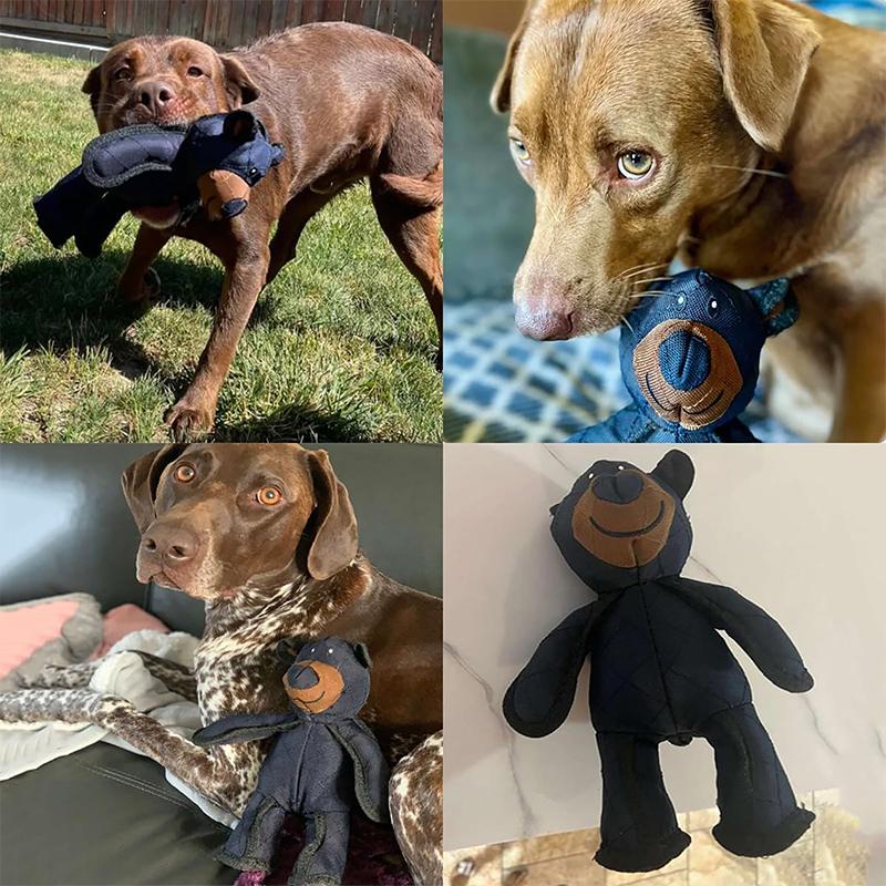 Köpekler İçin Kırılmaz Ayı Oyuncak Yükseltilmiş Sürüm Çiğneyen Yok Edilemez Peluş Köpek Cıyaklayan Sesli Oyuncak Dayanıklı Sert Ağır Hizmet Köpek