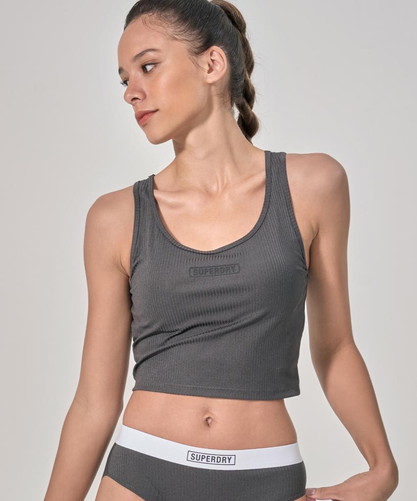 Syupeodeulai Classic Crop Sleeveless Gry