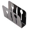 Napkin Holder Unique Knife Fork Cutout Pattern Anti Slip Upright Metal Napkin Holder for   Restaurants Hotels